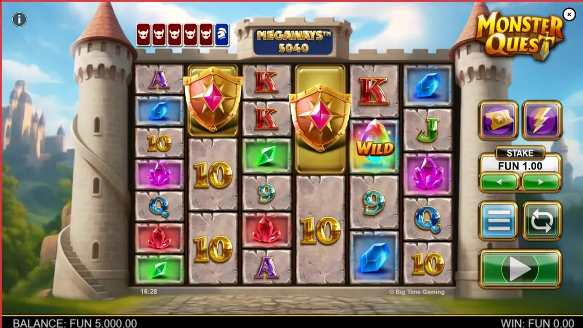 Ksatria berhadapan dengan naga di slot Monster Quest